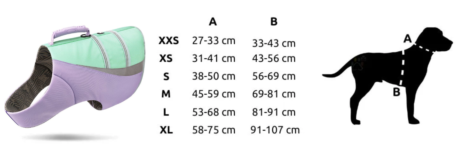 kamizelka ratunkowa kapok dla psa Truelove Dive liliowa neonowa rączka ratunkowa kółko do smyczy odblaski