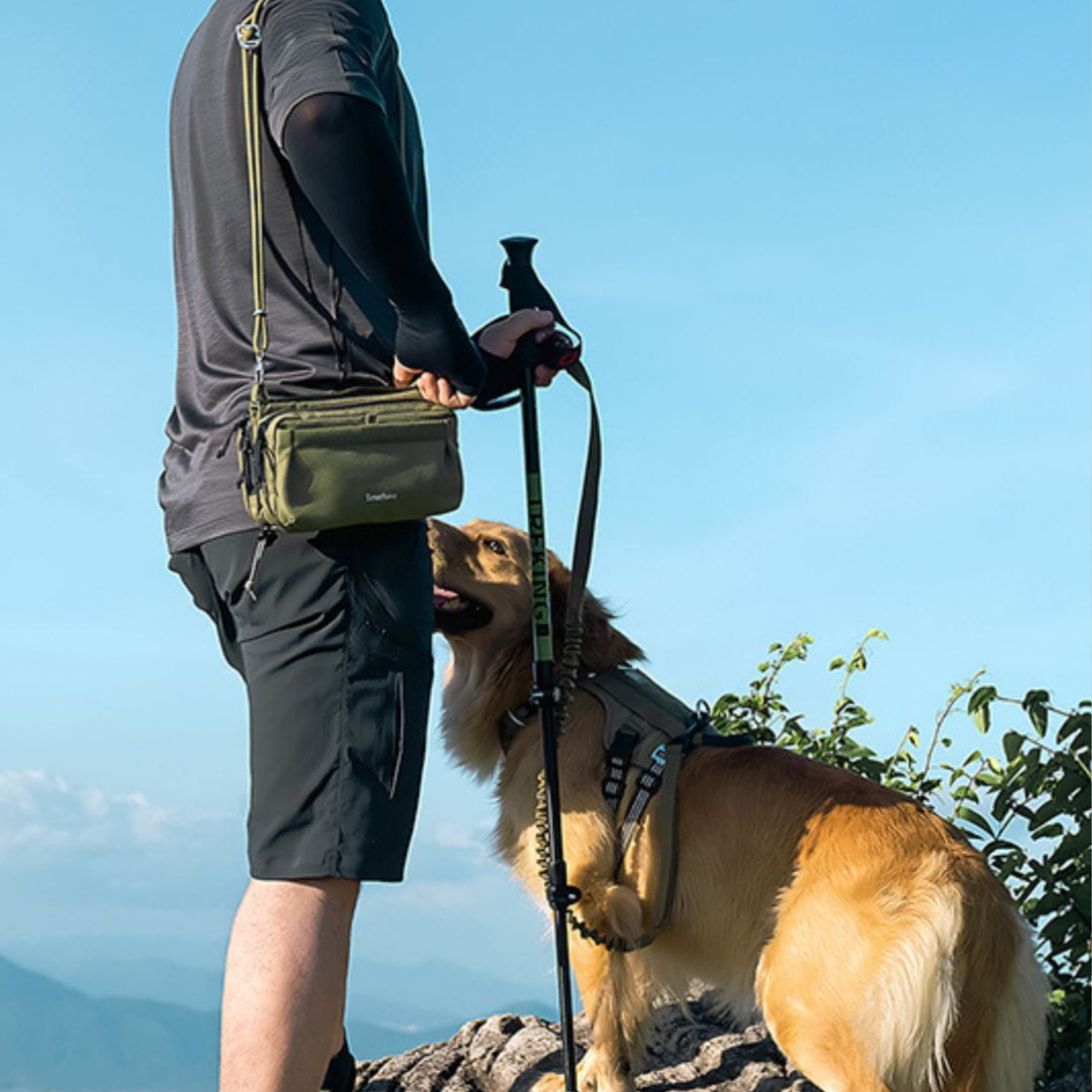 torba spacerowa na ramię dla psa, kieszenie na akcesoria, trekking z psem