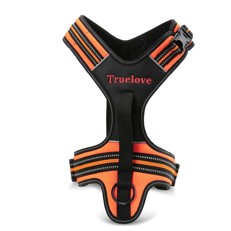 szelki guard easy walk dla psa Truelove Security pomarańczowe z przednim D-ringiem