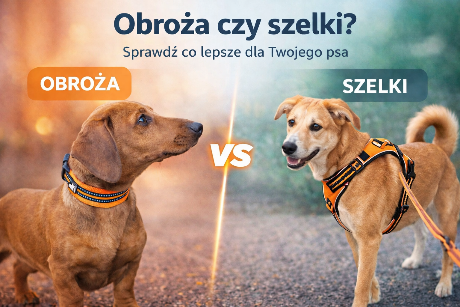 Obroża czy szelki dla psa — pies na spacerze, porównanie obroży i szelek jako akcesoriów spacerowych